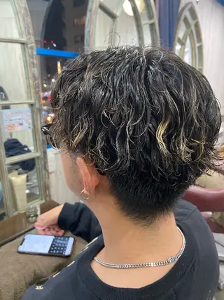 ショート パーマ メンズ カットパーマ✂️ 小坂田玲亜のヘアスタイル