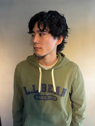 ショート パーマ デザインカラー/ ハイトーン/ケイジのヘアスタイル