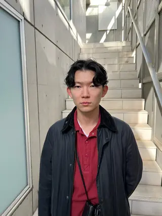 ショート パーマ メンズ 豊崎 佑輔のヘアスタイル