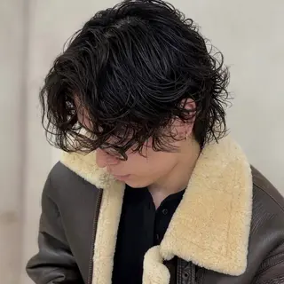 メンズ 新宿/韓国メンズ RIKUパーマのヘアスタイル