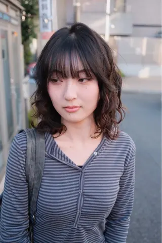 ミディアム パーマ 【お洒落パーマ】 Elme 肥塚康汰郎のヘアスタイル