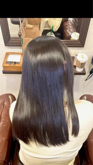 ロング うる艶カラー× ハイトーン/miuのヘアスタイル