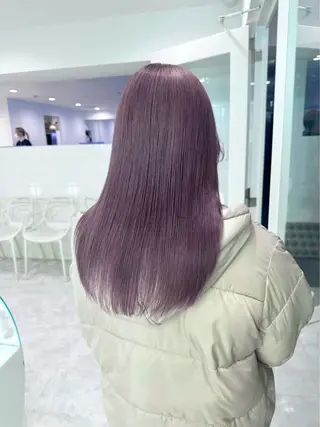 セミロング カラー ヘアアレンジ 💎韓国/ レイヤー カット/ 暖色🫧のヘアスタイル