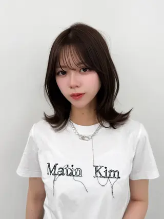 ミディアム カラー ヘアアレンジ 顔周り&ミディアム 特化/池袋/kokiのヘアスタイル