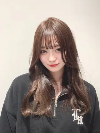 ミディアム カラー 韓国ヘア/レイヤー/ 顔まわり/りょーとのヘアスタイル