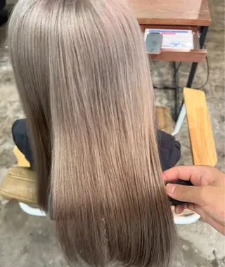 ミディアム 最新ケアカラー 髪質改善YUTOのヘアスタイル