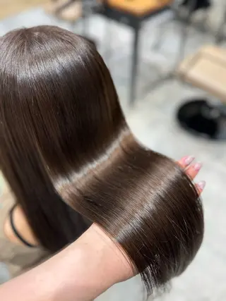 セミロング カラー 新宿透明感カラー 髪質改善/吉川怜奈のヘアスタイル