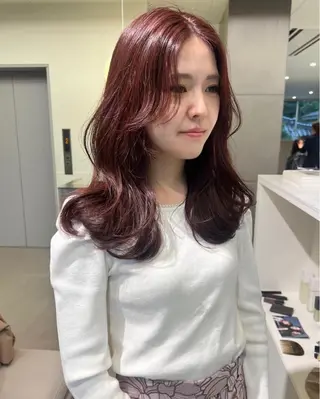 セミロング カラー レイヤーカット/暖色 カラー/mao🎀のヘアスタイル