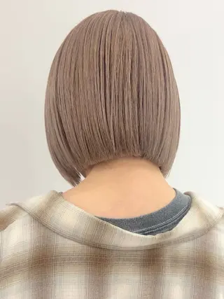 ショート カラー ハイトーン/ブリーチ 似合せカット/パーマのヘアスタイル