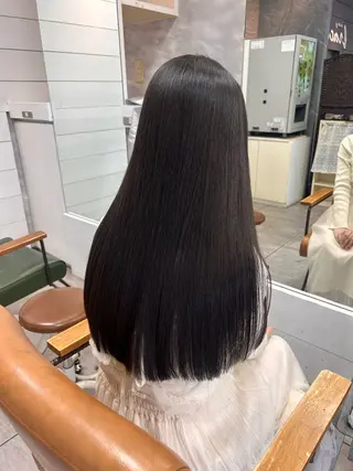 ロング カラー パーマ ヘアアレンジ インナー×縮毛矯正 ピンクカラー澤井里菜のヘアスタイル