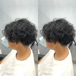 パーマ メンズ MEN'S/パーマ/ ハイトーン🎨英吉のヘアスタイル