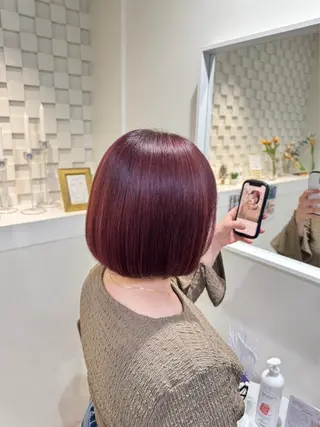 カラー レイヤーカット/ 艶カラー/山内一暉のヘアスタイル