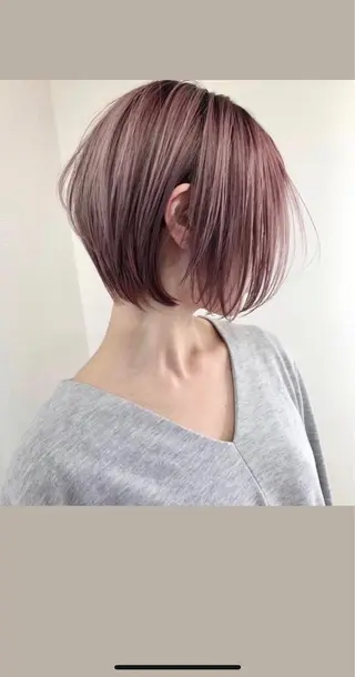 ショート カラー 阿見 大成のヘアスタイル