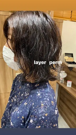 ミディアム カラー パーマ パーマ指名No1 /namiのヘアスタイル