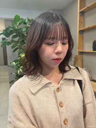 ミディアム 似合わせカット/ 艶カラー/いらみなのヘアスタイル