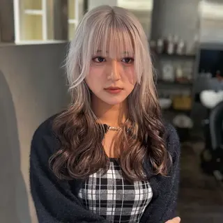 セミロング カラー ハイトーン/デザイン カラー/悠斗のヘアスタイル