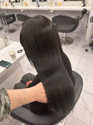 ロング カラー パーマ ヘアアレンジ メンズ キッズ ブリーチなしカラー/ ブラウン/レイヤーのヘアスタイル