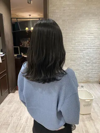 ロング カラー 曲がる縮毛矯正 LIBER 　岩名のヘアスタイル