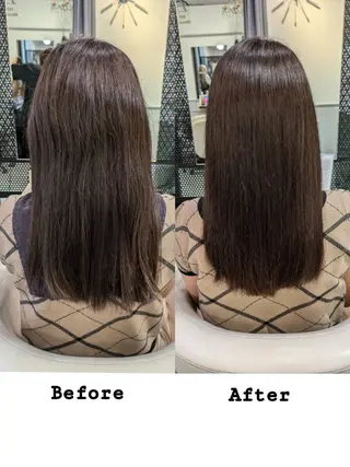 セミロング ベージュ＊Spica 【ミルクティー】のヘアスタイル