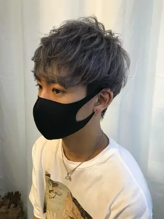 ショート カラー メンズ Piaコータロー ハイトーン&‪ボブのヘアスタイル