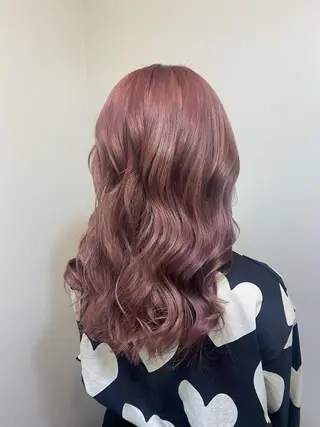 セミロング カラー ブリーチ毛対応酸性 ストレート🌈サキのヘアスタイル