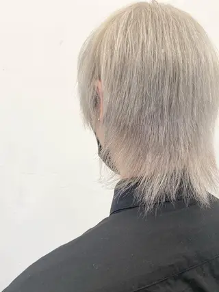 ショート パーマ ヘアアレンジ メンズ nico TOKYO 渋谷所属・ブリーチ ハイトーン 特化🌈フジタハルキのヘアスタイル