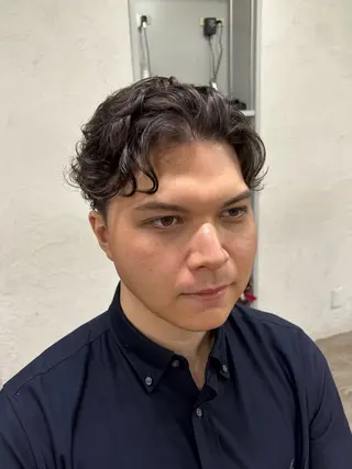 パーマ ヘアアレンジ メンズ 🍑メンズカット 透明感カラーもえ🍑のヘアスタイル