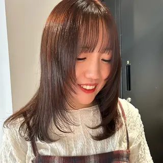 ミディアム ヘアセット/透明感 カラー/MIHO🤎のヘアスタイル