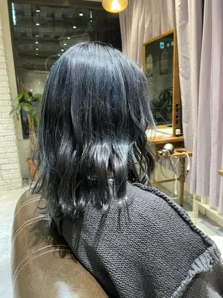 ミディアム カラー ヘアアレンジ 柳井 準平のヘアスタイル