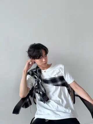 ショート メンズ December/jingumae所属・メンズパーマ 特化うえちりくのヘアスタイル