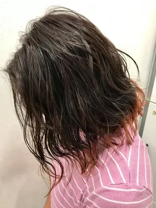 ミディアム カラー 髪質改善×METEO 店長 貞松直也のヘアスタイル