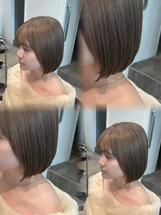 ミディアム 似合わせカット 透明感カラー/中野のヘアスタイル