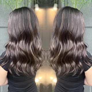 セミロング レイヤー×縮毛矯正 深見 拓のヘアスタイル