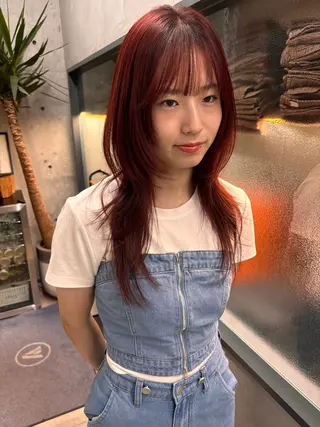 セミロング カラー yuuna/ ハッシュカット🎀のヘアスタイル