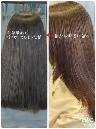 カラー macaronいわきラトブ店所属・吉田 真美のヘアスタイル