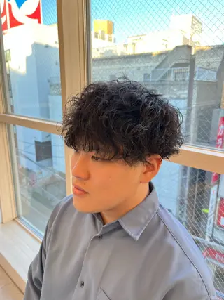 パーマ メンズ 長島美織 /透明感カラーのヘアスタイル