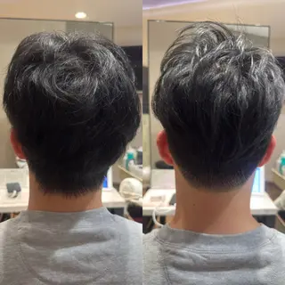 メンズ 頭から整える美容師 松田のヘアスタイル