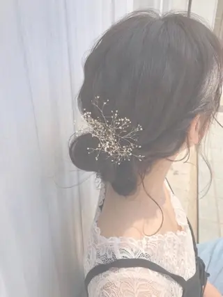 ヘアアレンジ 透明感カラー│ レイヤーヘア中居美樹のヘアスタイル