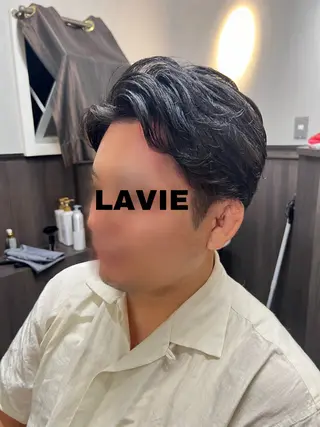 ミディアム パーマ メンズ LAVIE NEW STANDARD BARBER 中野店所属・KINKAI AYANOのヘアスタイル