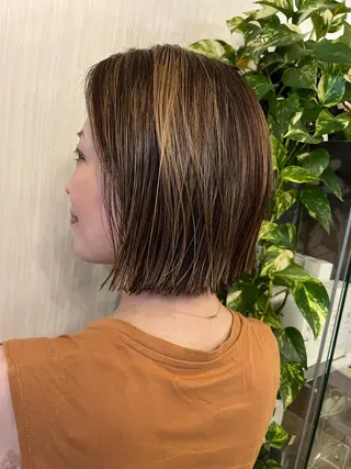 ショート カラー きむえり/髪質改善 /セット/カラーのヘアスタイル