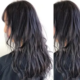 ミディアム カラー JuNブリーチに 縮毛矯正するプロのヘアスタイル