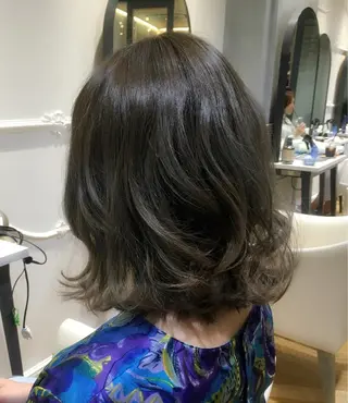 ミディアム セミロング ロング カラー パーマ 酸性縮毛矯正のプロ 杉山玲介のヘアスタイル