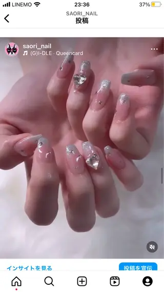 ネイル 長さだし特化サロン SAORINAILのネイルデザイン