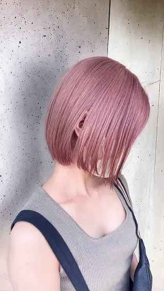 ショート カラー レイヤー/ベージュ カラー/ハシモトのヘアスタイル