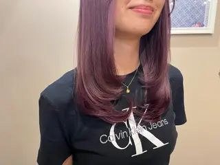 セミロング カラー 髪質改善×ケアブリー チ特化【ケンタ】のヘアスタイル