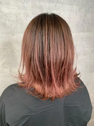 ミディアム mimiiy梅田 中崎町ハイトーンのヘアスタイル