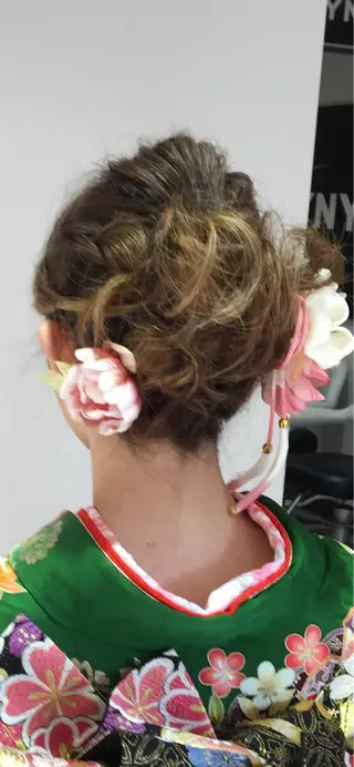 セミロング ヘアアレンジ 山北 咲子のヘアスタイル