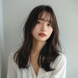 セミロング 緑地公園美容室 neohairのヘアスタイル