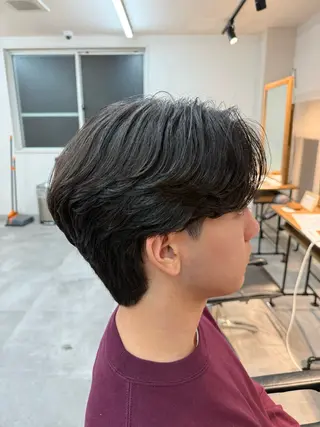 パーマ メンズ 韓国スタイル特化 ニュアンスパーマ下田のヘアスタイル