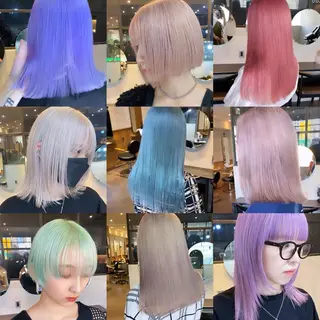 ミディアム カラー 艶ハイトーンブリーチ 🌈小林侑雅のヘアスタイル